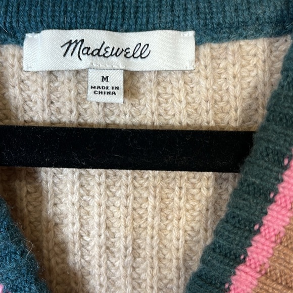 Madewell Tipped Forrest V-Neck Sweater - Picture 5 of 8